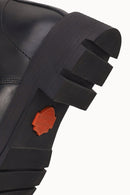 Harley Davidson Woman Black Cree Zip Closure Leather Combat Boots | Derimod