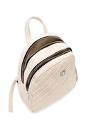 Women's Cream Straw Backpack | Derimod