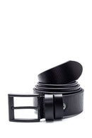 Men's Black Leather Belt | Derimod