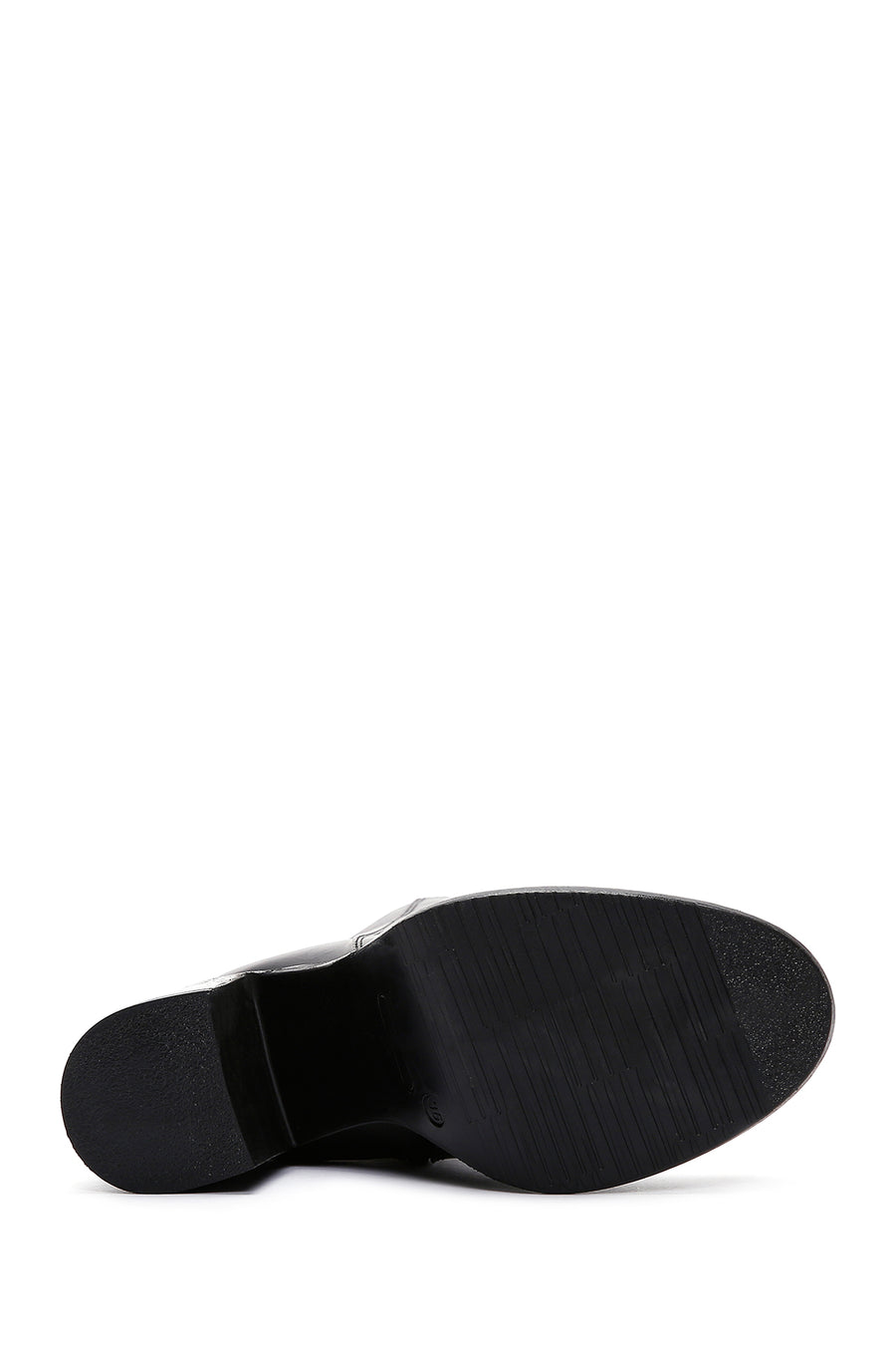 Women's Black Leather Platform High Heel Boots