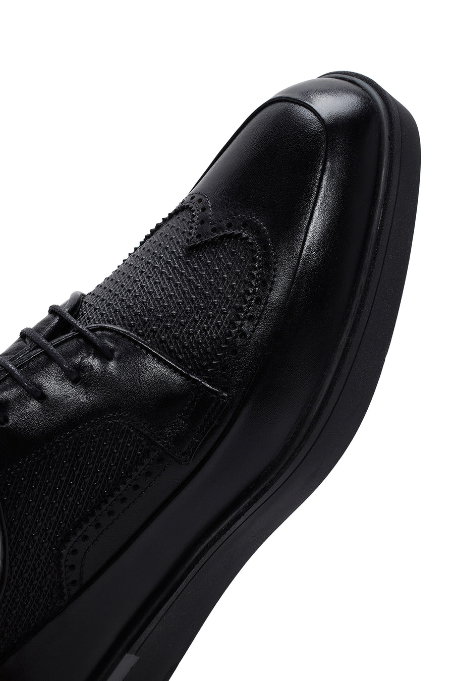 Men's Black Leather Casual Shoes