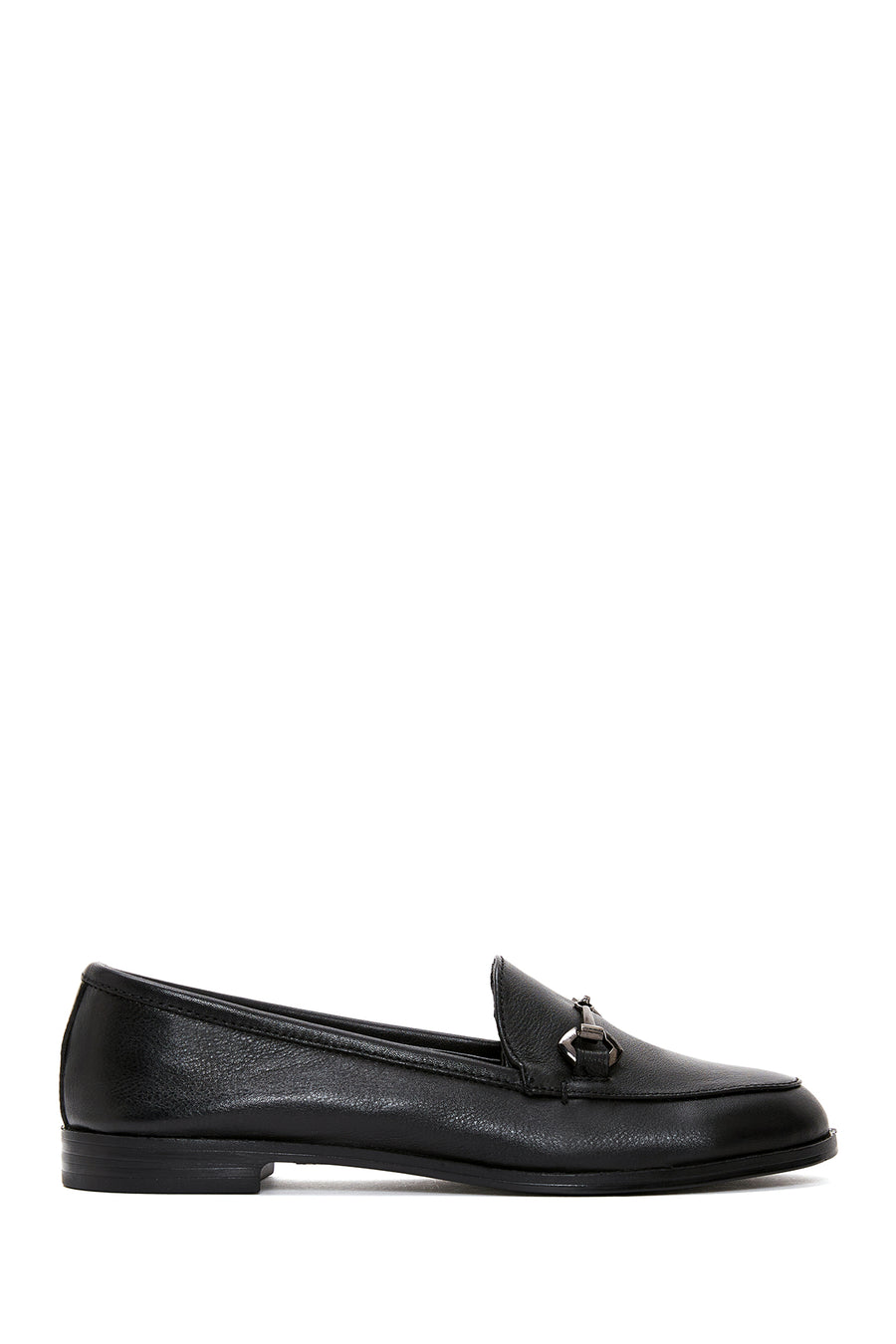 Women's Black Leather Classic Loafer 22WFD417318 | Derimod