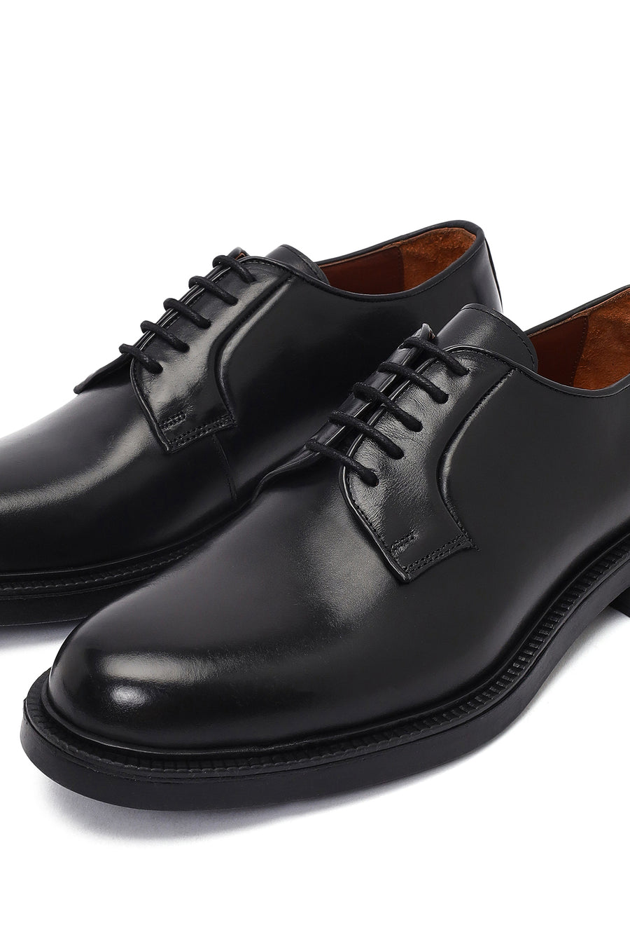 Men's Black Lace-up Leather Casual Shoes