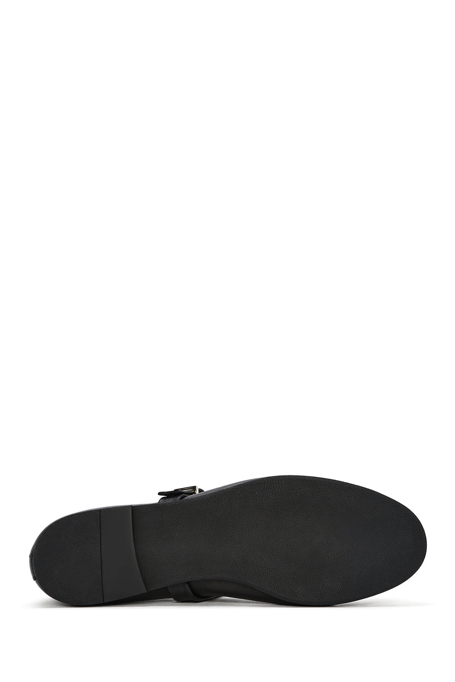 Women's Black Buckle Leather Ballerinas