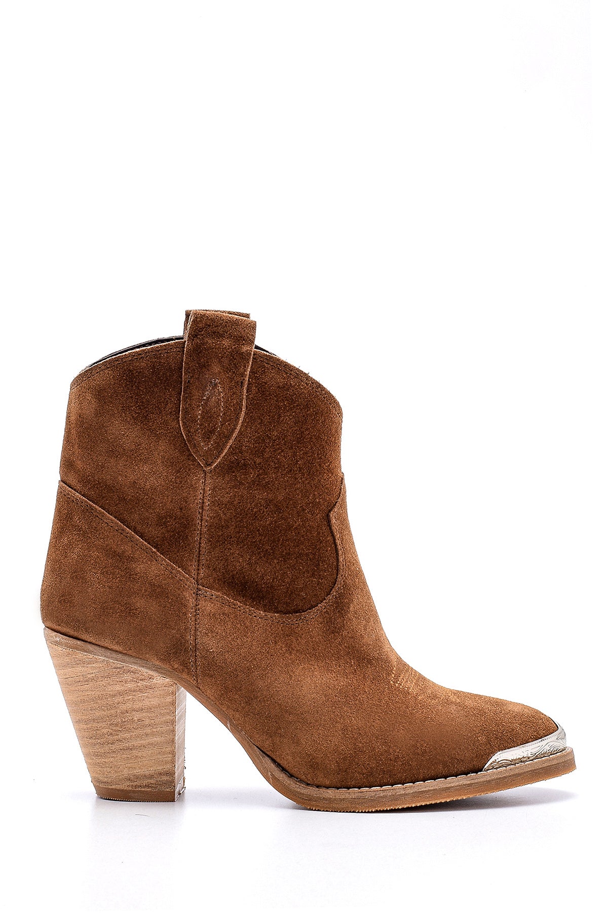 Women's Heeled Suede Boots 20SFD224310 | Derimod