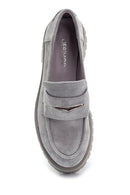 Women's Suede Leather Thick Soled Loafer | Derimod