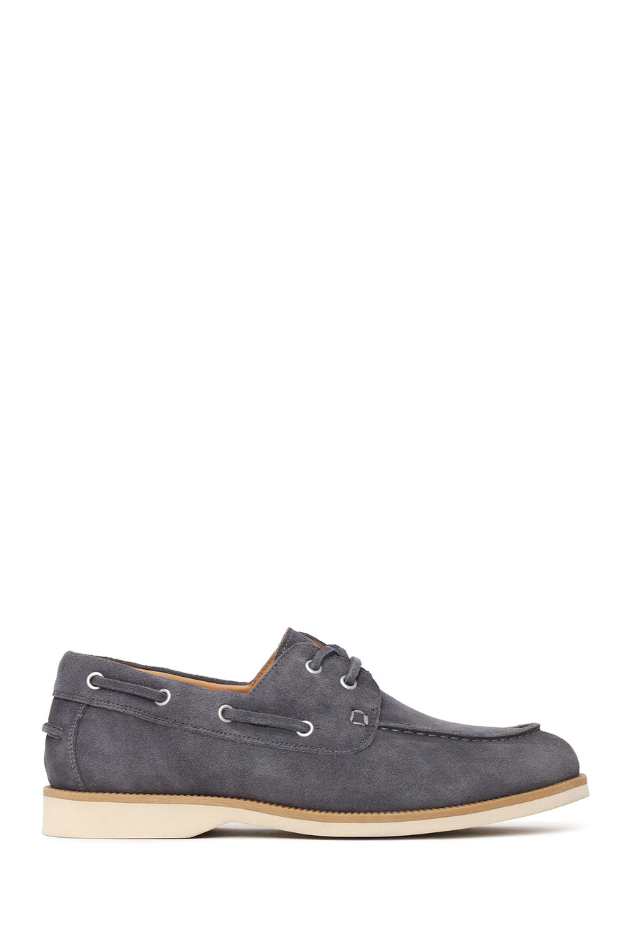 Male Gray Lace-Up Suede Casual Shoes 26SFD691910 | Derimod