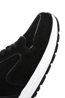 Men's Black Suede Leather Sneaker | Derimod