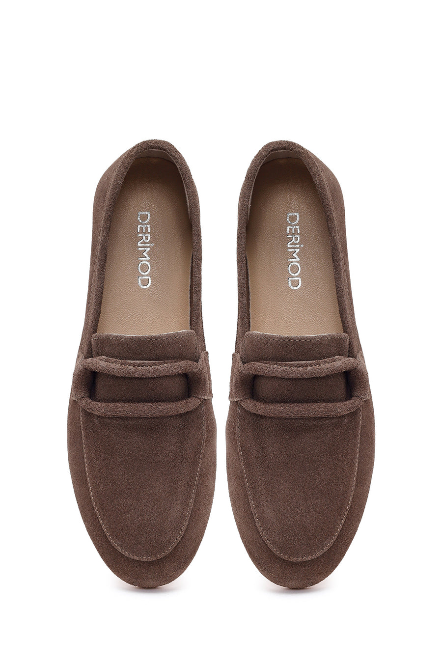 Women's Mink Buckled Suede Leather Masculine Loafer