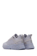 Women's Gray Thick Soled Fabric Sneaker | Derimod