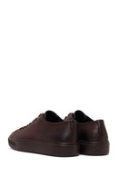 Male Brown Lace-Up Thick-Soled Leather Sneaker | Derimod