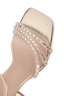 Women's Gold Ankle Strap Heeled Sandals | Derimod