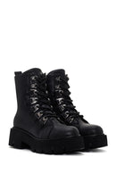 Women's Black Thick Soled Zippered Boots | Derimod