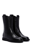 Women's Black Leather Cowboy Boots | Derimod