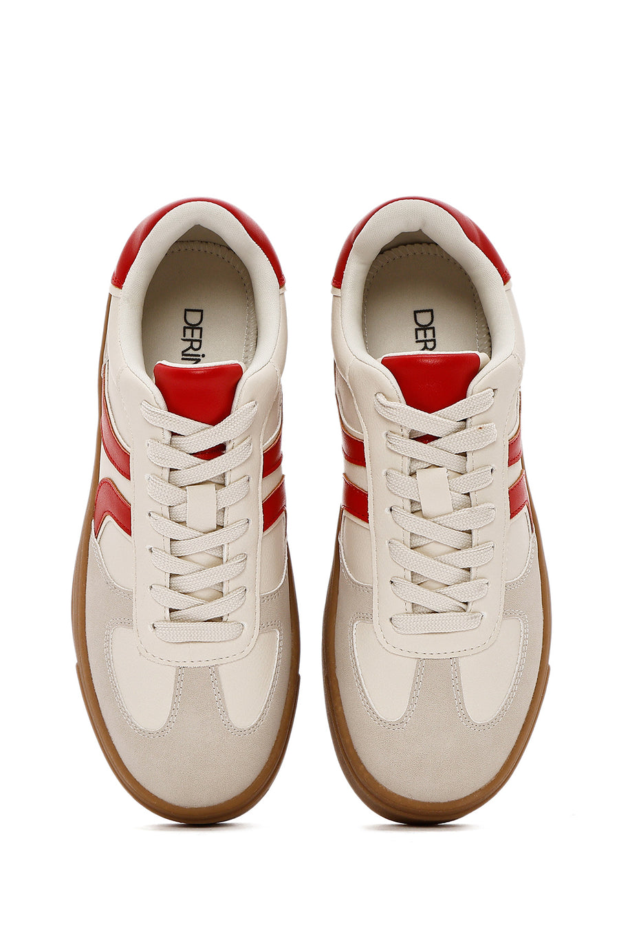 Kadın Bej Bağcıklı Kalın Tabanlı Sneaker