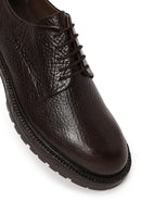 Male Brown Lace-up Leather Casual Shoes | Derimod