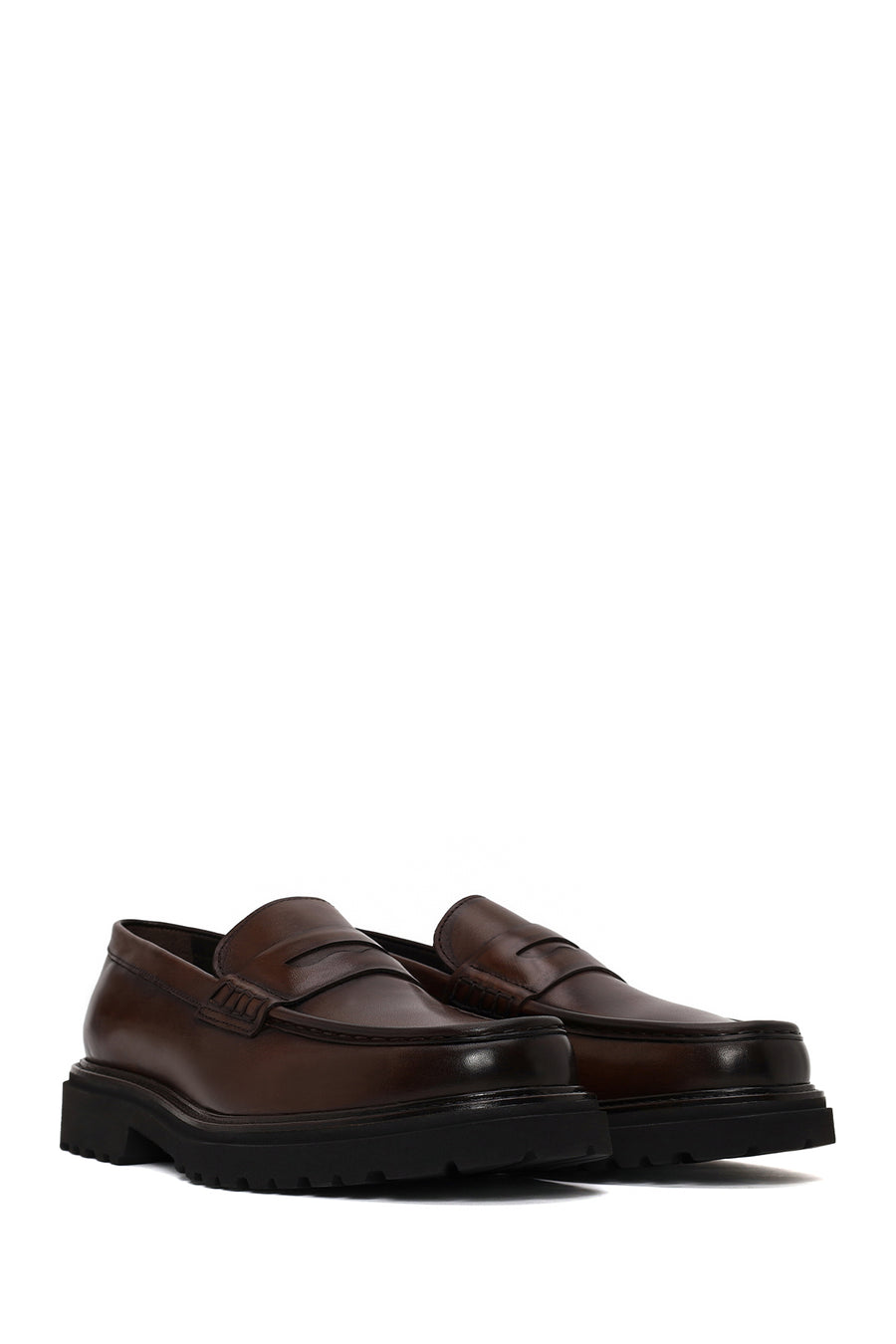 Male Brown Leather Casual Loafer