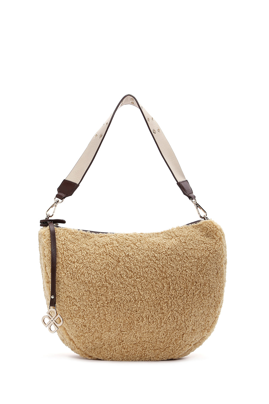 Women's Yellow Plush Shoulder Bag