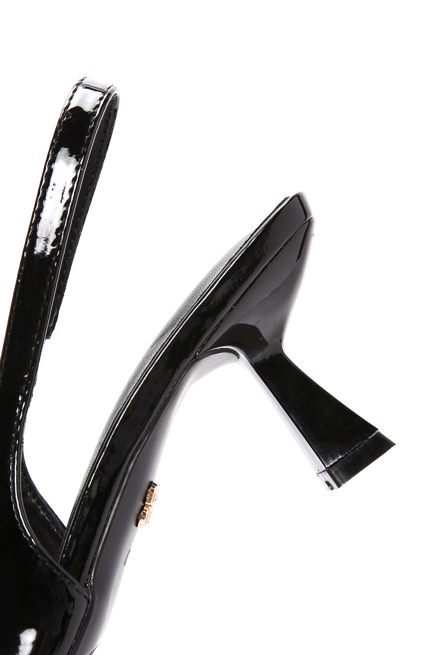 Women's Black Open Back Thin Heeled Shoes