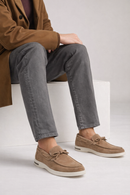 Erkek Vizon Süet Deri Casual Loafer | Derimod