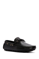 Men's Black Leather Comfort Loafer | Derimod