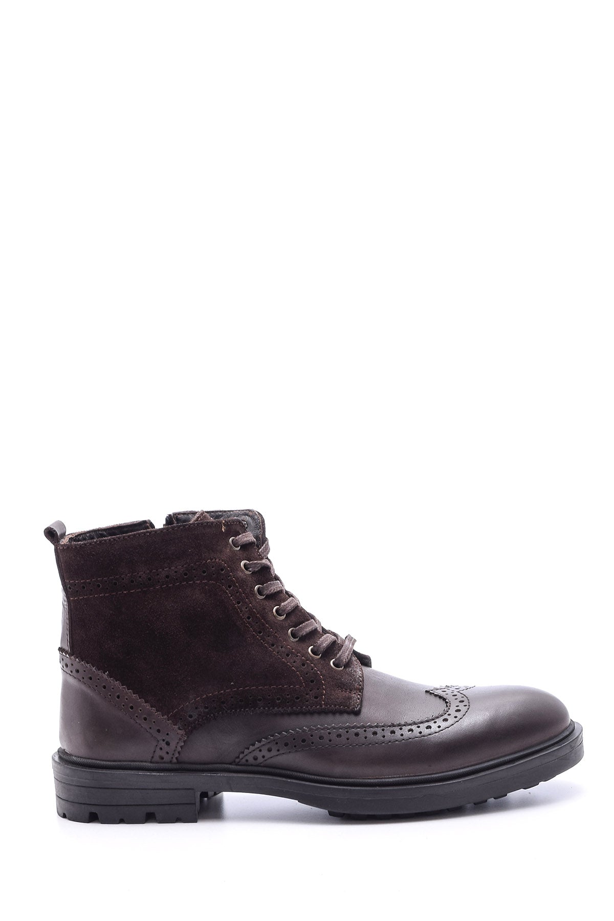 Men's Suede Detailed Leather Boots 19WFD330014 | Derimod