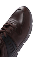Erkek Kahverengi Deri Casual Sneaker | Derimod