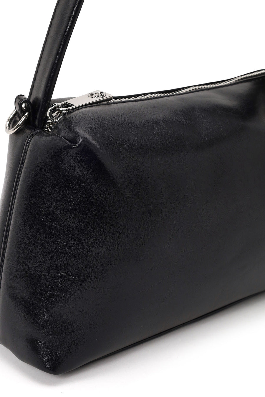 Woman Black Long-Strap Shoulder Bag