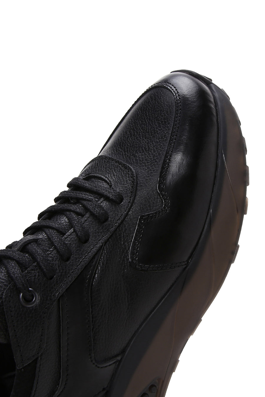 Men's Black Leather Sneaker