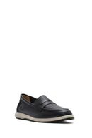 Women's Black Leather Loafer | Derimod