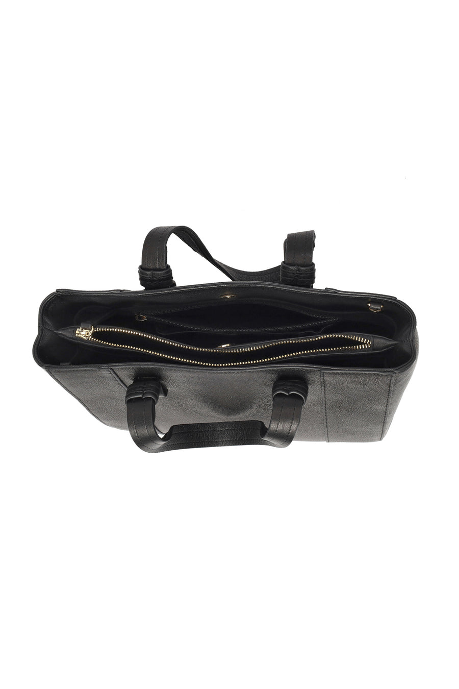Women's Black Long Strap Leather Shoulder Bag