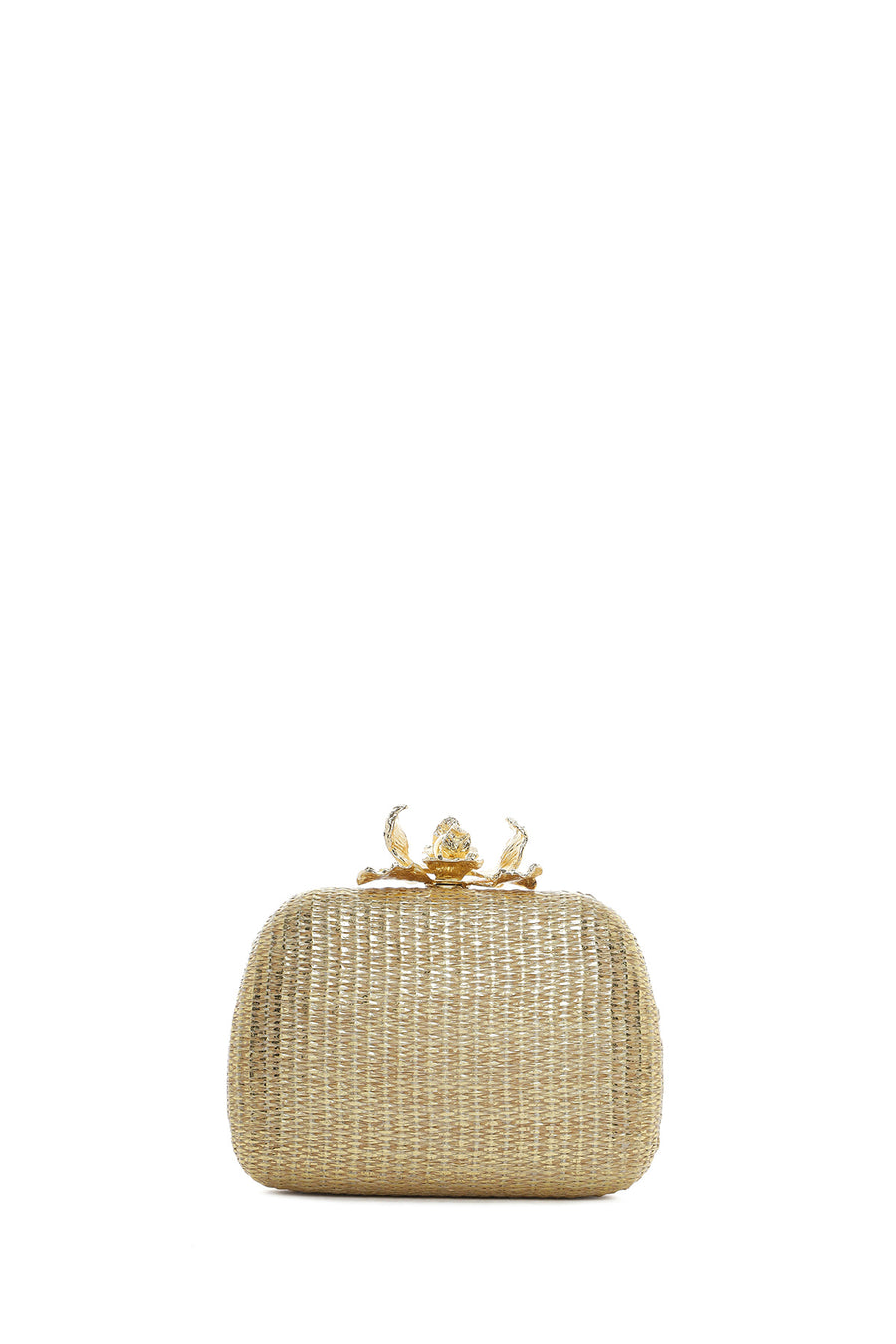 Women's Gold Long Strap Stone Mini Straw Evening Dress Box Clutch Bag