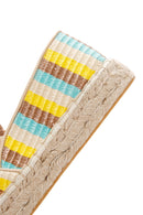 Women's Yellow Straw Espadrilles | Derimod