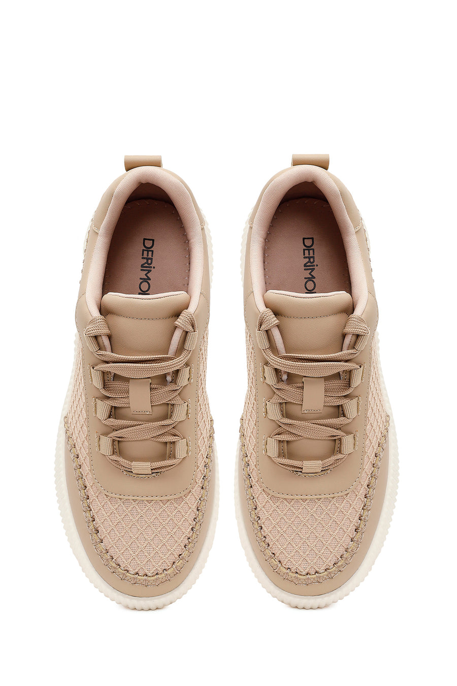 Women's Beige Thick Soled Sneaker