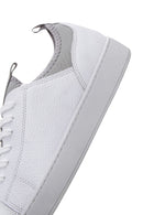 Men's White Leather Sneaker | Derimod