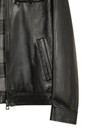 Nomad Male Black Oversize Leather Jacket | Derimod