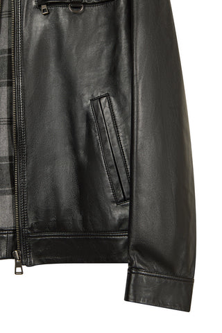 Nomad Erkek Siyah Oversize Deri Ceket
