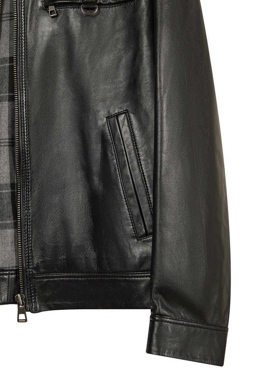 Nomad Male Black Oversize Leather Jacket