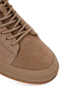 Male Mink Lace-Up Nubuck Leather Sneaker | Derimod