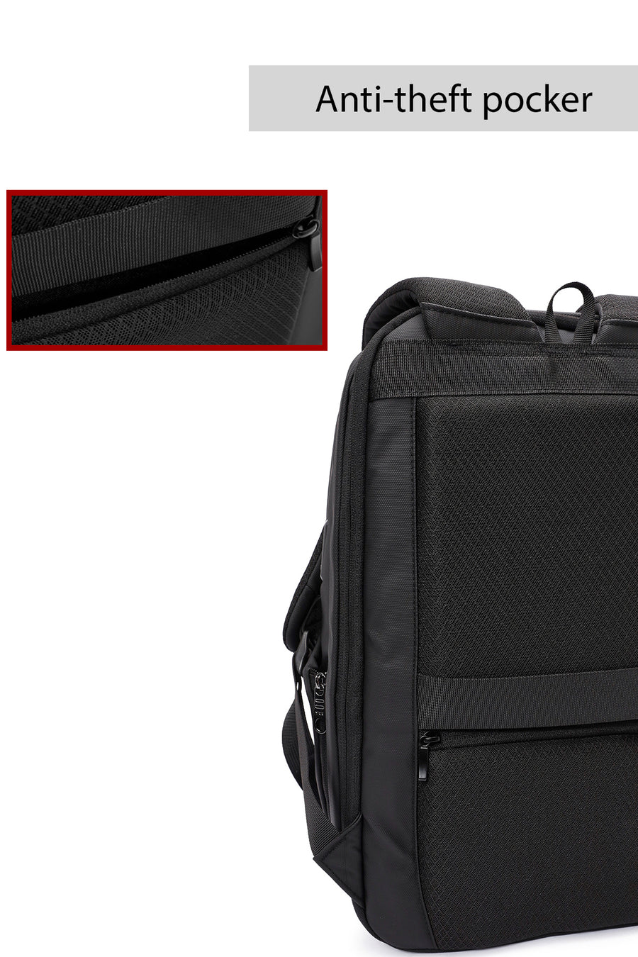 D-Pack Unisex Black Backpack