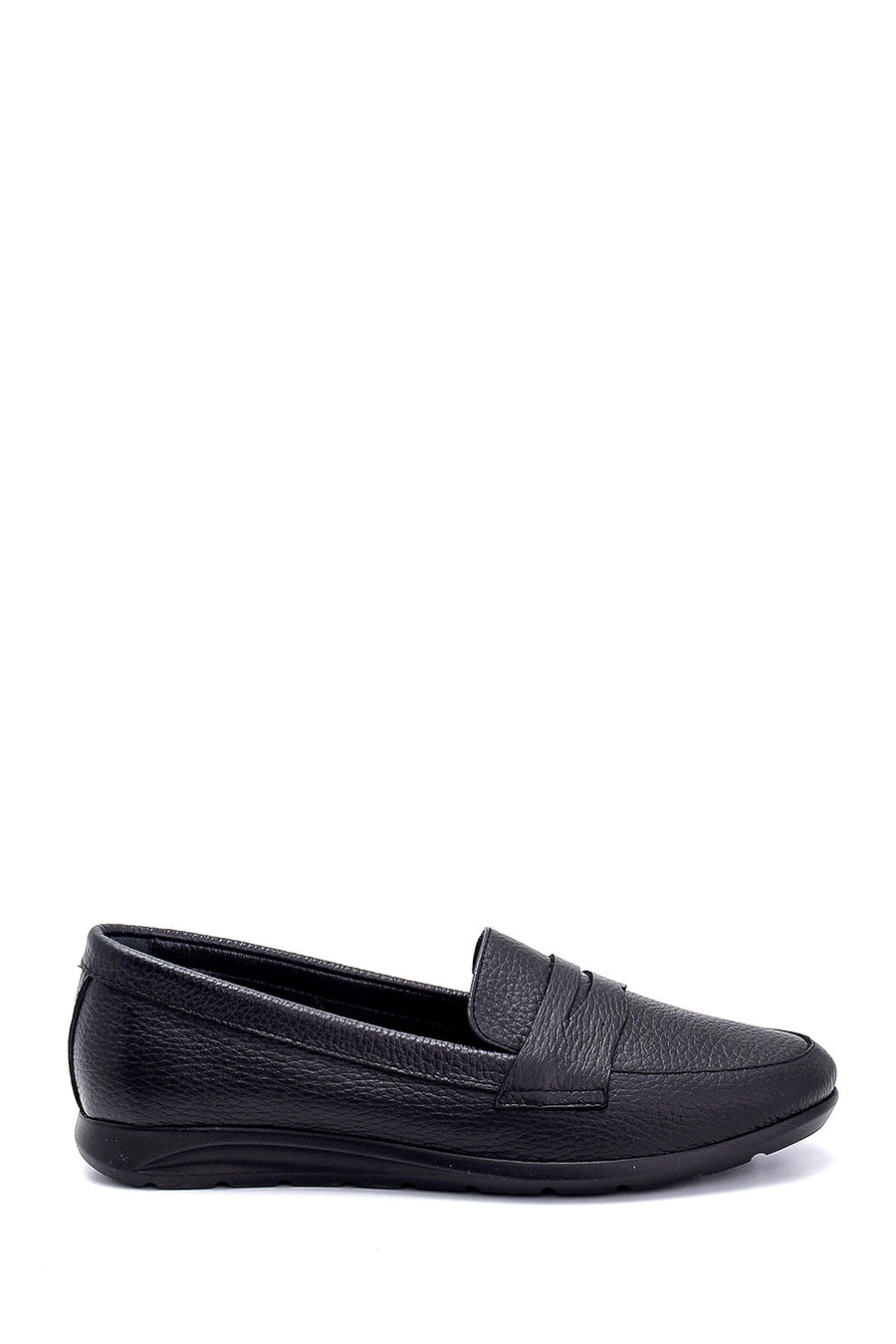 Women's Black Leather Loafer 21SFD1515FT | Derimod
