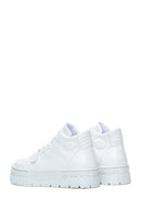 Women's White Thick Sole High Top Sneaker | Derimod