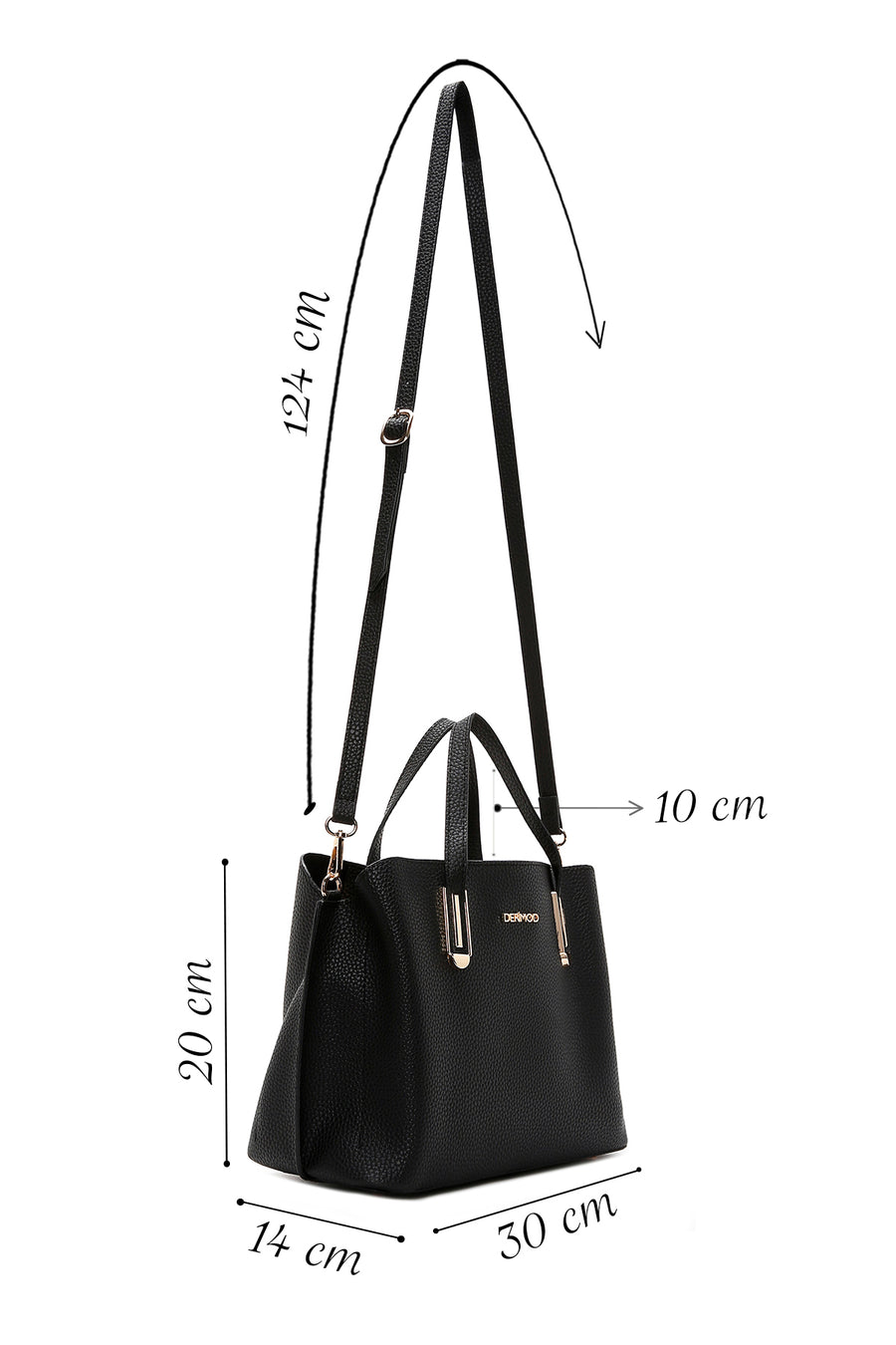 Women's Black Long Strap Shoulder Bag