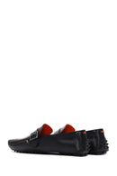 Men's Black Leather Buckle Casual Loafer | Derimod