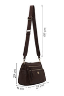 Woman Brown Crossbody Bag with Long Strap | Derimod
