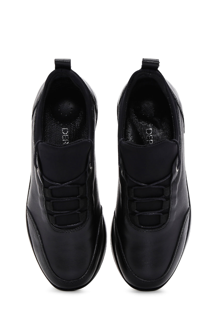 Kadın Siyah Deri Casual Sneaker