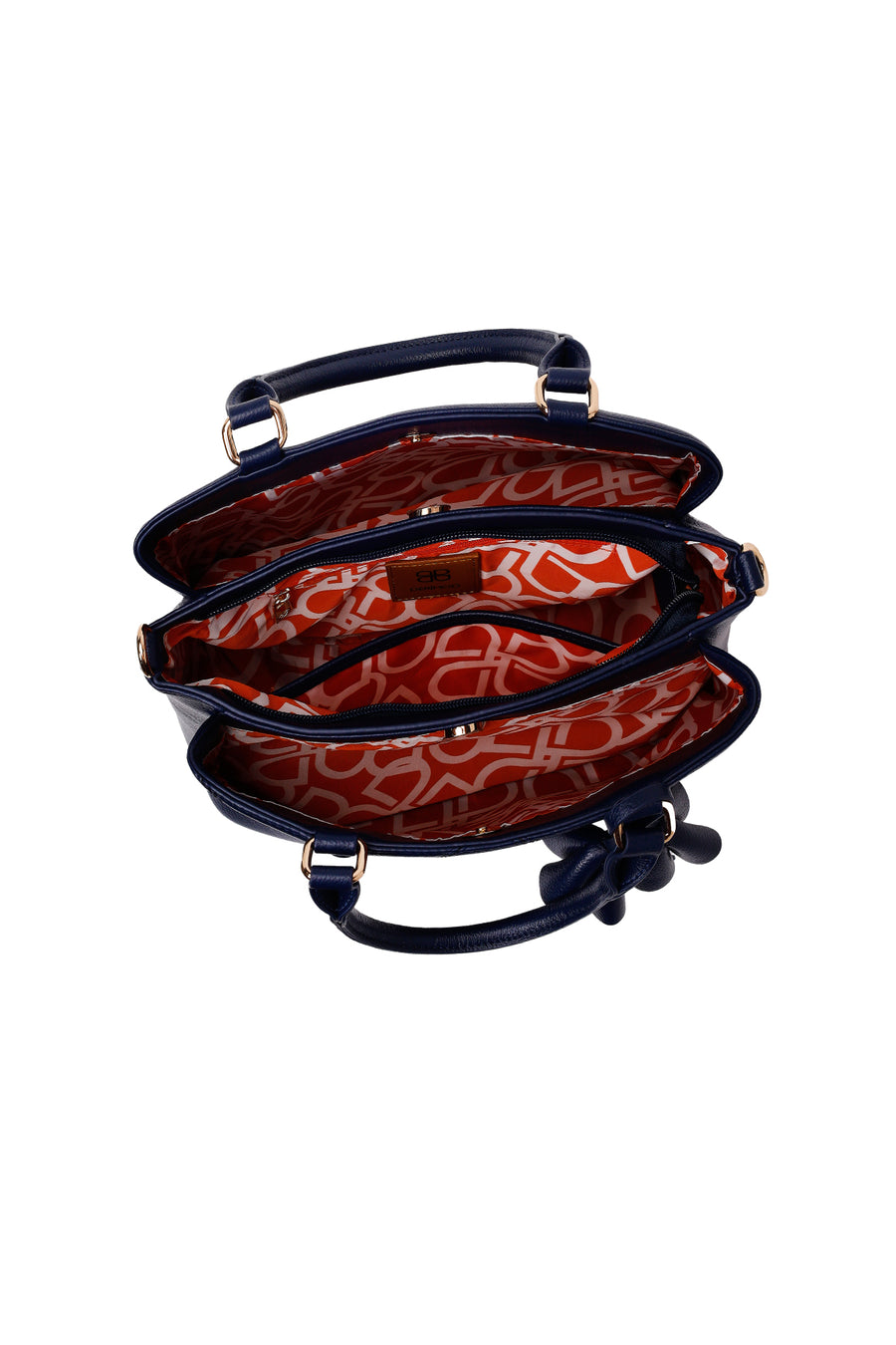 Woman Navy Long-Strap Classic Shoulder Bag