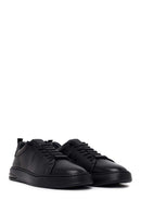 Male Black Lace-Up Leather Sneaker | Derimod