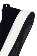 Male Navy Lace-up Suede Leather Sneaker | Derimod