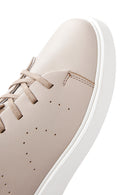 Men's Beige Leather Sneaker | Derimod